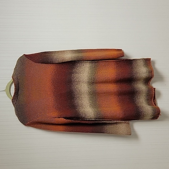 J Jill one button knee length cardigan sweater sz small southwest stripes - Picture 4 of 5